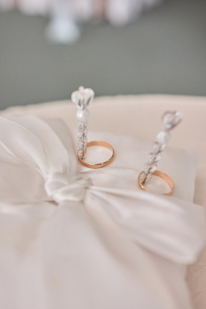 Wedding Rings White Pillow