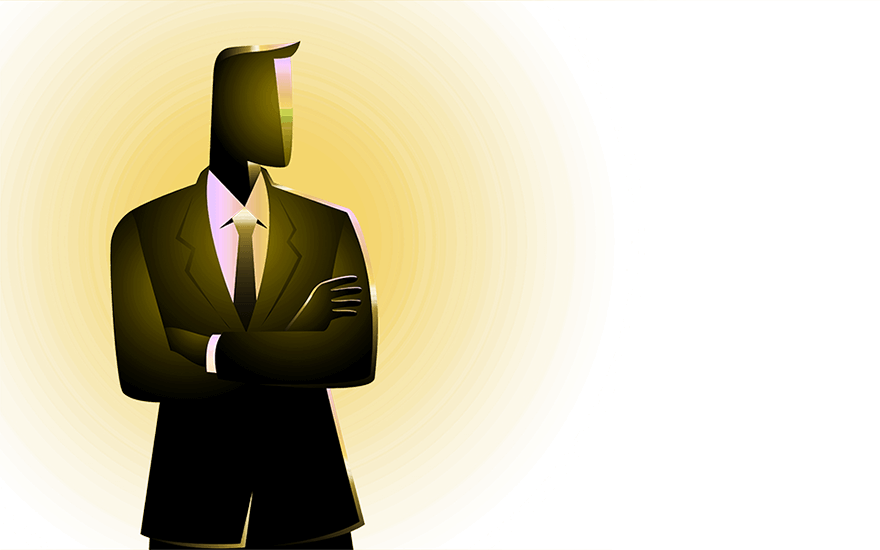 Businessman Silhouette Arms Crossed
